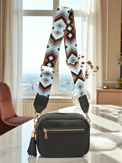 Royalfashion Geantă mică de damă din piele ecologică cu curea colorată Kovi Lace