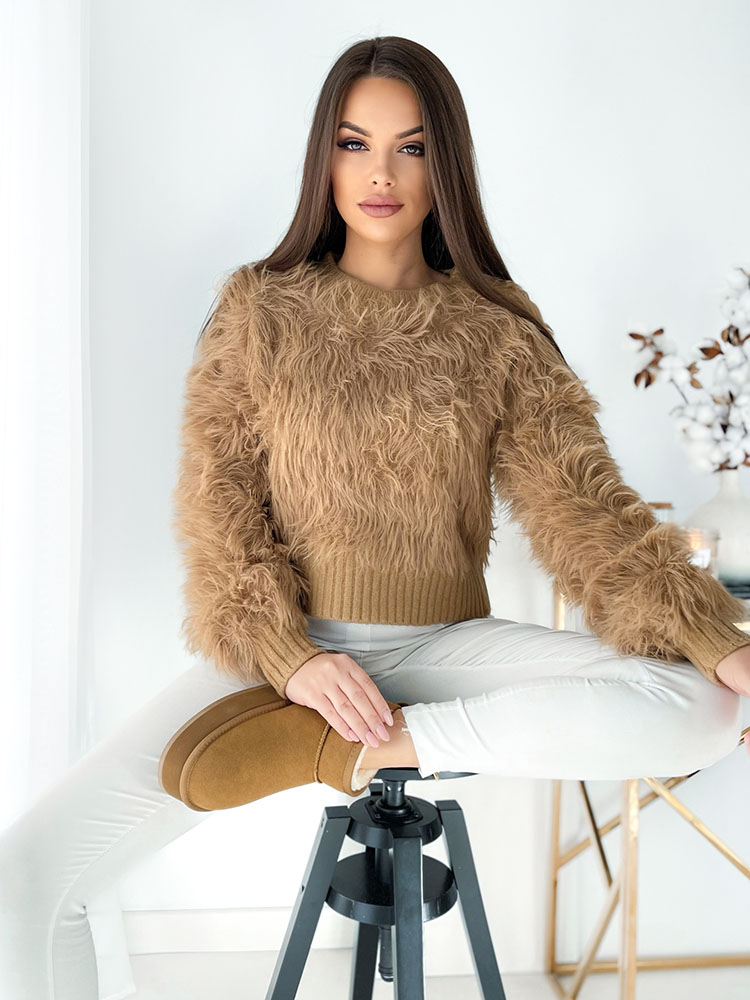 Royalfashion Brown Women's Sweater