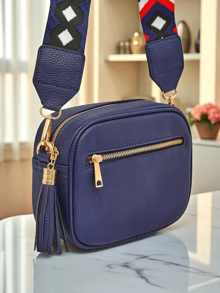 Royalfashion Geantă mică de damă din piele ecologică cu curea colorată Kovi Lace