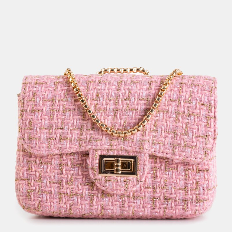 Rozā tvīda plecu soma - Aksesuāri