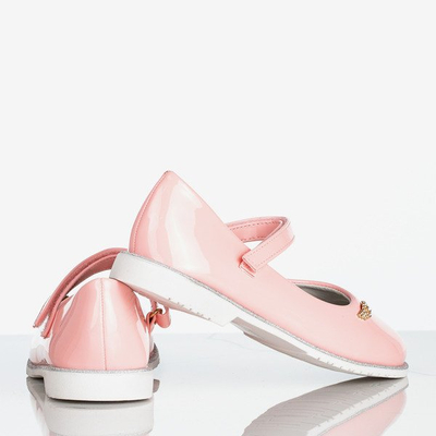 Pink varnished ballerinas for the girl Kandi - Footwear 1