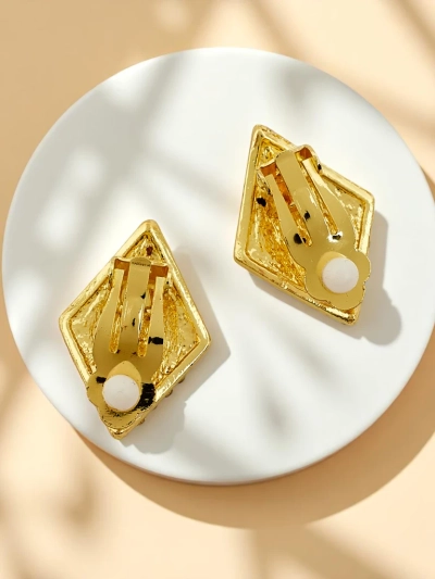 Royalfashion Clip-on women's earrings with cubic zirconia