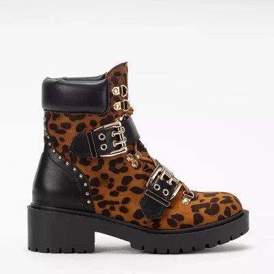 OUTLET Women's leopard print bags with buckles Masmin - Shoes