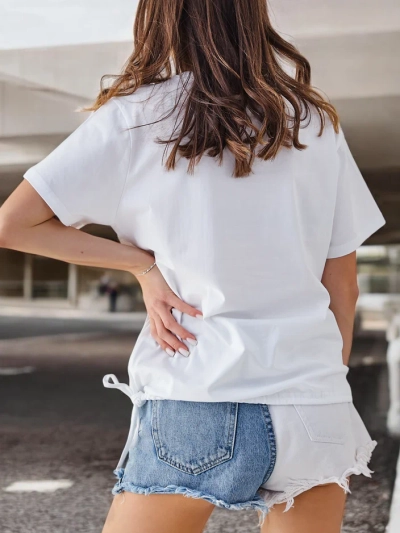 Royalfashion Women's cotton blouse with the inscription