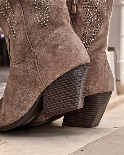 Royalfashion Women's cowboy boots on a heel Kokoko