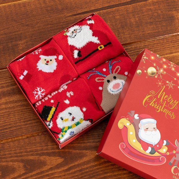 Bērnu Ziemassvētku zeķes 4 / iepakojums - Zeķes