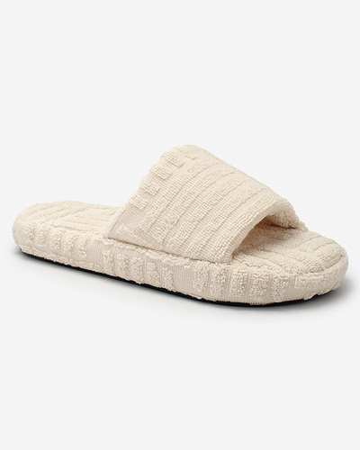 Royalfashion Бежевые женские шлепанцы из ткани Tylles