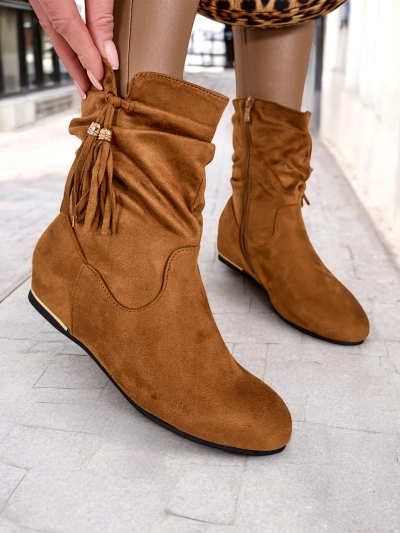 Royalfashion Eko - suede ankle boots on a covered wedge Lovely