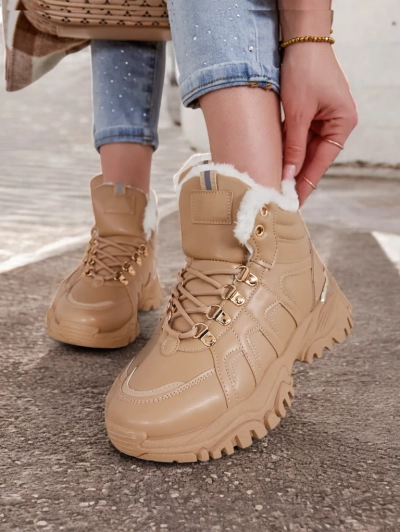 Royalfashion Women's Sneakers with Furry Megigna