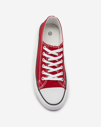 Red women's classic lace-up sneakers Ogisa - Footwear
