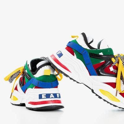 OUTLET Multicolored women's sneakers with a thick sole Eafi - Footwear