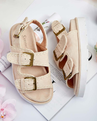 Royalfashion Sieviešu zamšādas sandales Lunnay eko