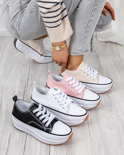 OUTLET Light pink women's sports shoes a'la Tenemika sneakers - Footwear