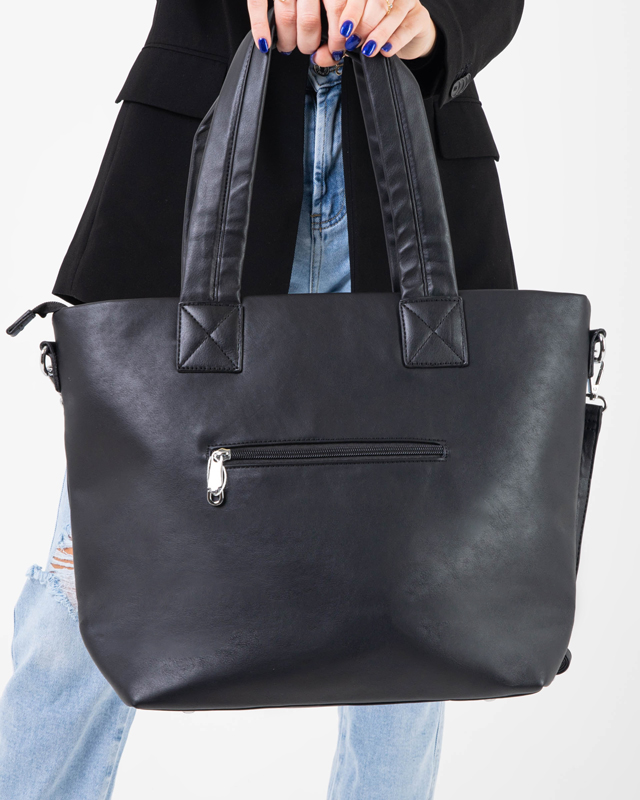 Black women's handbag with quilting - Accessories