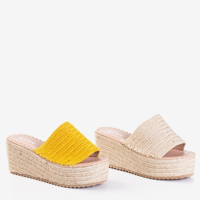 Mustard Hlois Platform Sandals - Footwear