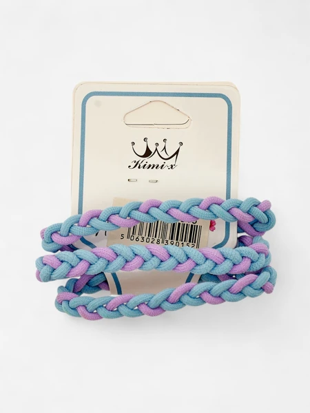 Royalfashion Set of Braided Colorful Hair Ties 3-pack