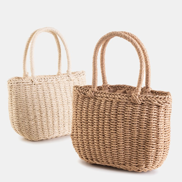 Brown small straw bag - Handbags