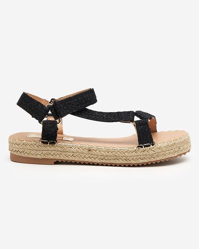 Umilla black women's flat sandals - Footwear