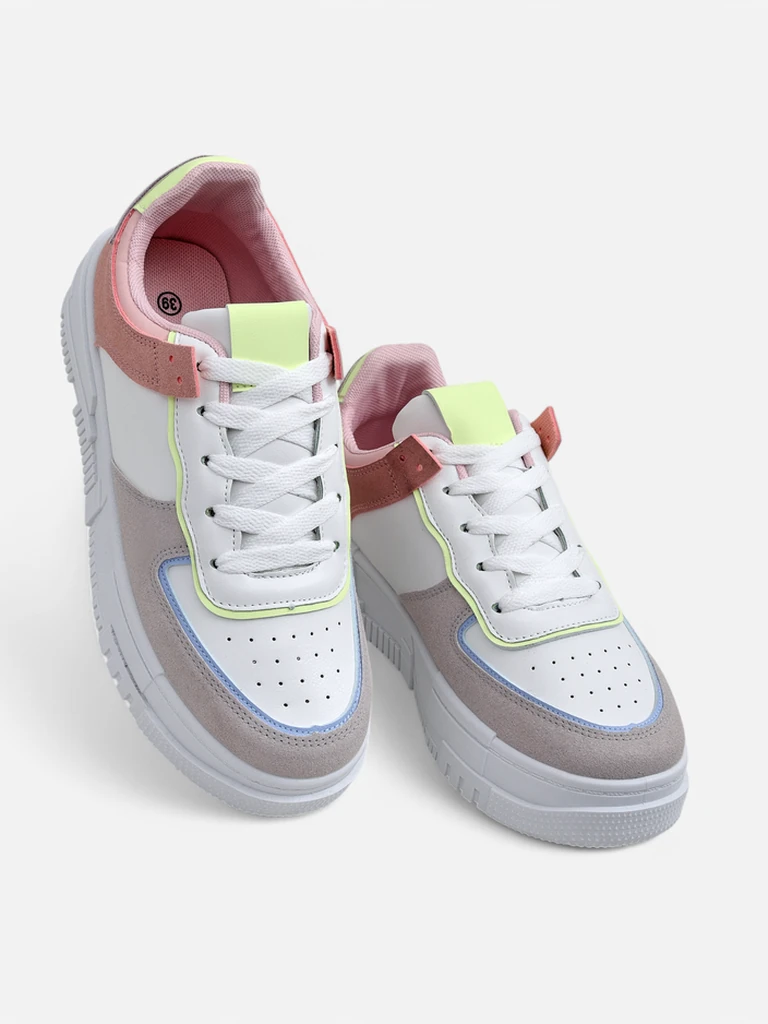 Women's Hypatia Pastello sneakers light gray eco leather spring 4cm