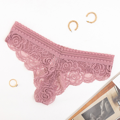 Women's purple lace thong - Underwear
