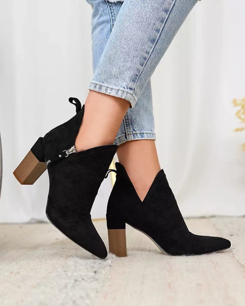 Royalfashion Black women's high stiletto boots Swerros