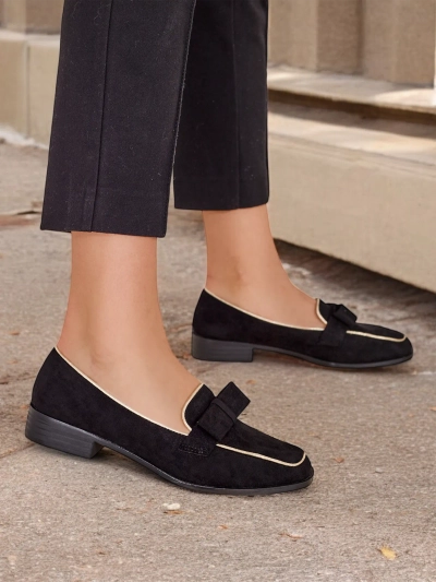 Royalfashion Women's Loafers with Bow Refenni