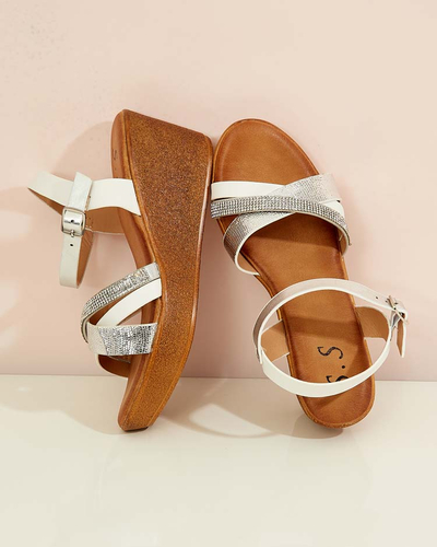 Royalfashion Women's sandals with zircons Bozi