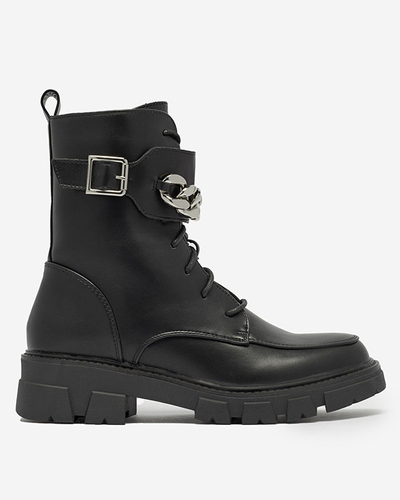 Warmed black bagger boots for women Effpi- Footwear