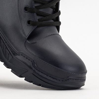 Navy blue women's boots a'la rubber boots Aiax - Footwear