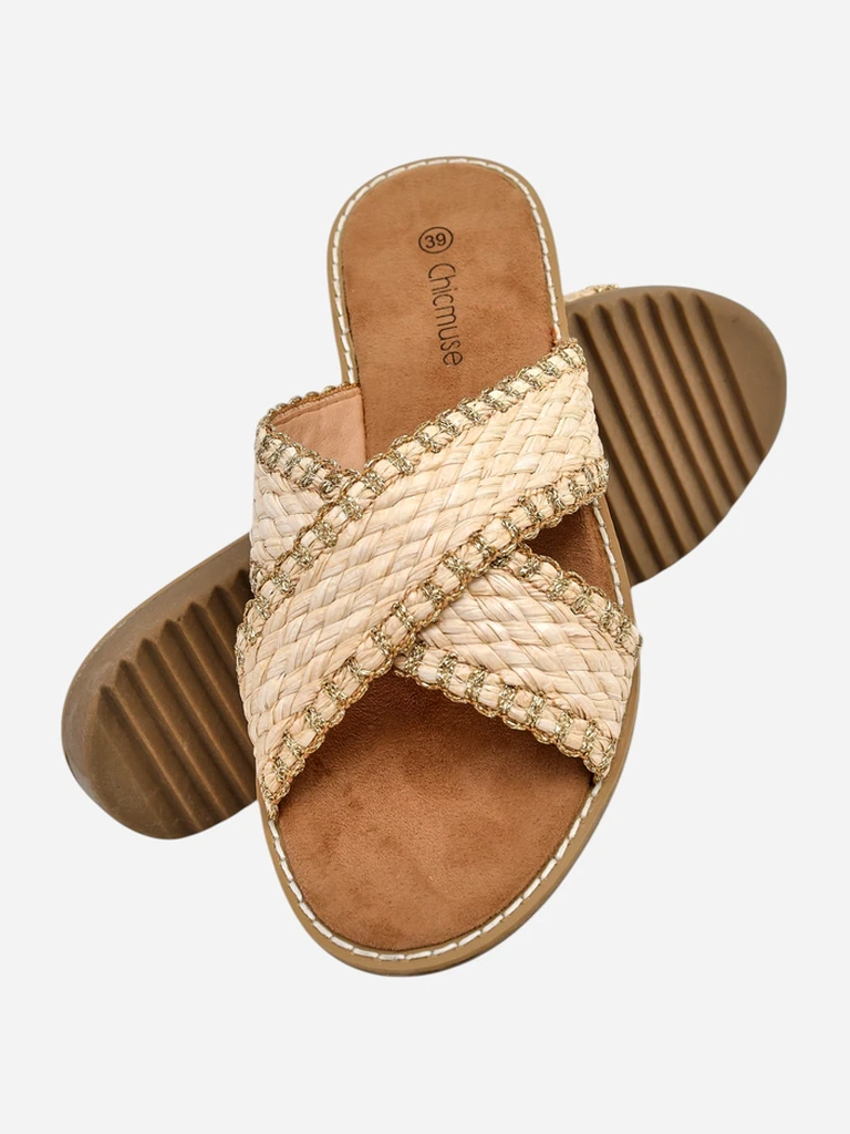 Royalfashion Sieviešu čības ar izpītām siksnām Bornes