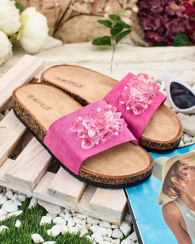 Royalfashion Sieviešu Villo flip-flops ar kristāliem