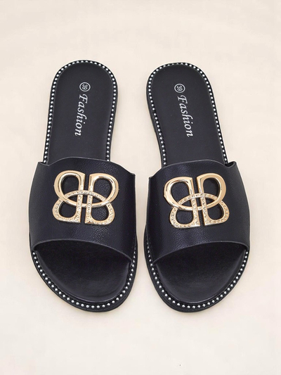 Royalfashion Women's Flat Sole Flip Flops Aura Gold