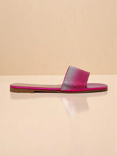 Royalfashion Women's Flip-Flops with Zircons ShinyGlow