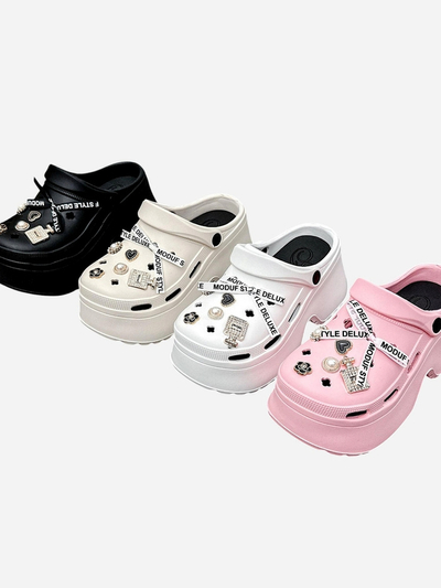 Royalfashion Women's rubber sandals with decorations Dellos