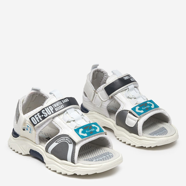 Wukapi baltas velcro bērnu sandales - Apavi