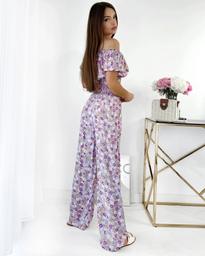 Royalfashion Фиолетовый женский цветочный комплект из двух частей