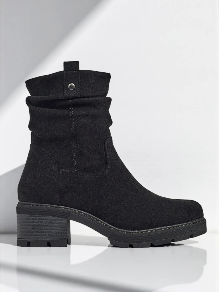 Wyższe botki damskie eko zamszowe Carmine