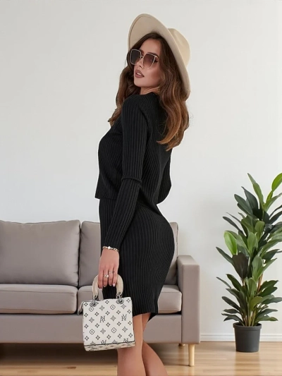 Royalfashion Sieviešu komplekts ar džemperi un kleitu