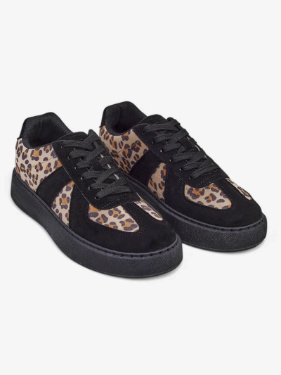 Royalfashion Women's sporty sneakers with a leopard print Big Cat