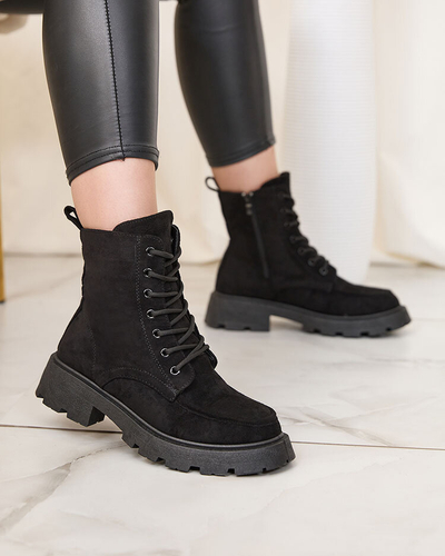 Royalfashion Black women's Oroccar lace-up boots