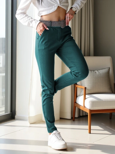 Royalfashion Women's Fabric Trousers