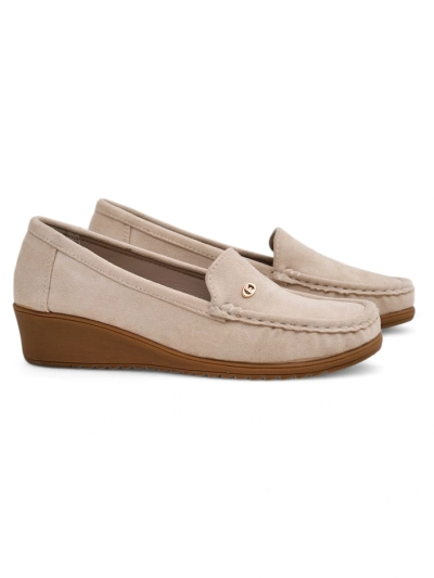 Royalfashion Women's moccasins on a low wedge Lepolt