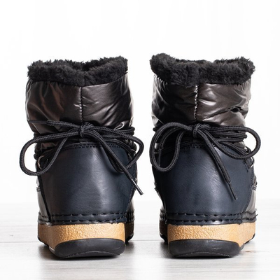 Black warm snow boots Sofya - Footwear