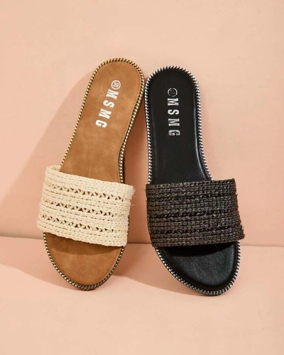 Royalfashion Women's Bofira flat sole flip-flops