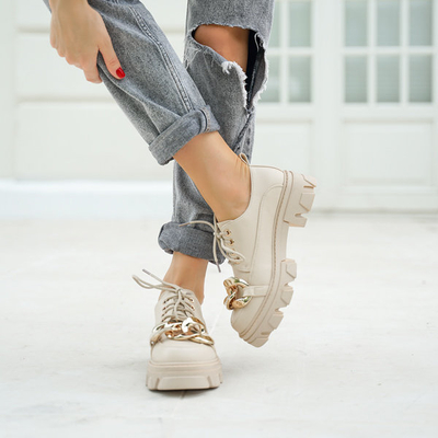 Beige flat shoes Eqoia - Footwear