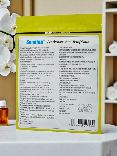 Pain relief patches with bee venom 8 pieces
