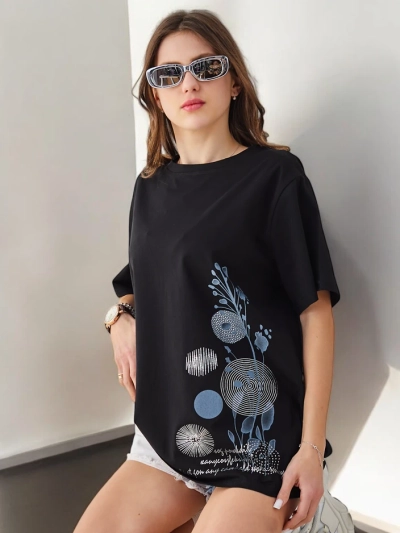 Royalfashion Women's Cotton T-shirt with Print