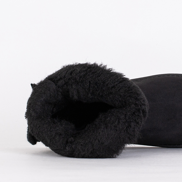 Women's Aurelia Black Flat Heel Boots