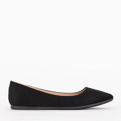 Black women's eco-suede ballerinas Aymi - Footwear
