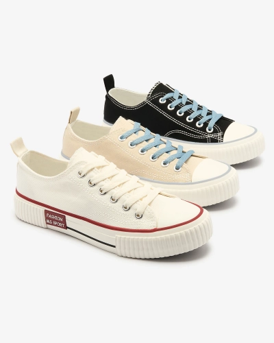 Melnas sieviešu mežģīņu kedas Tasabba- Footwear